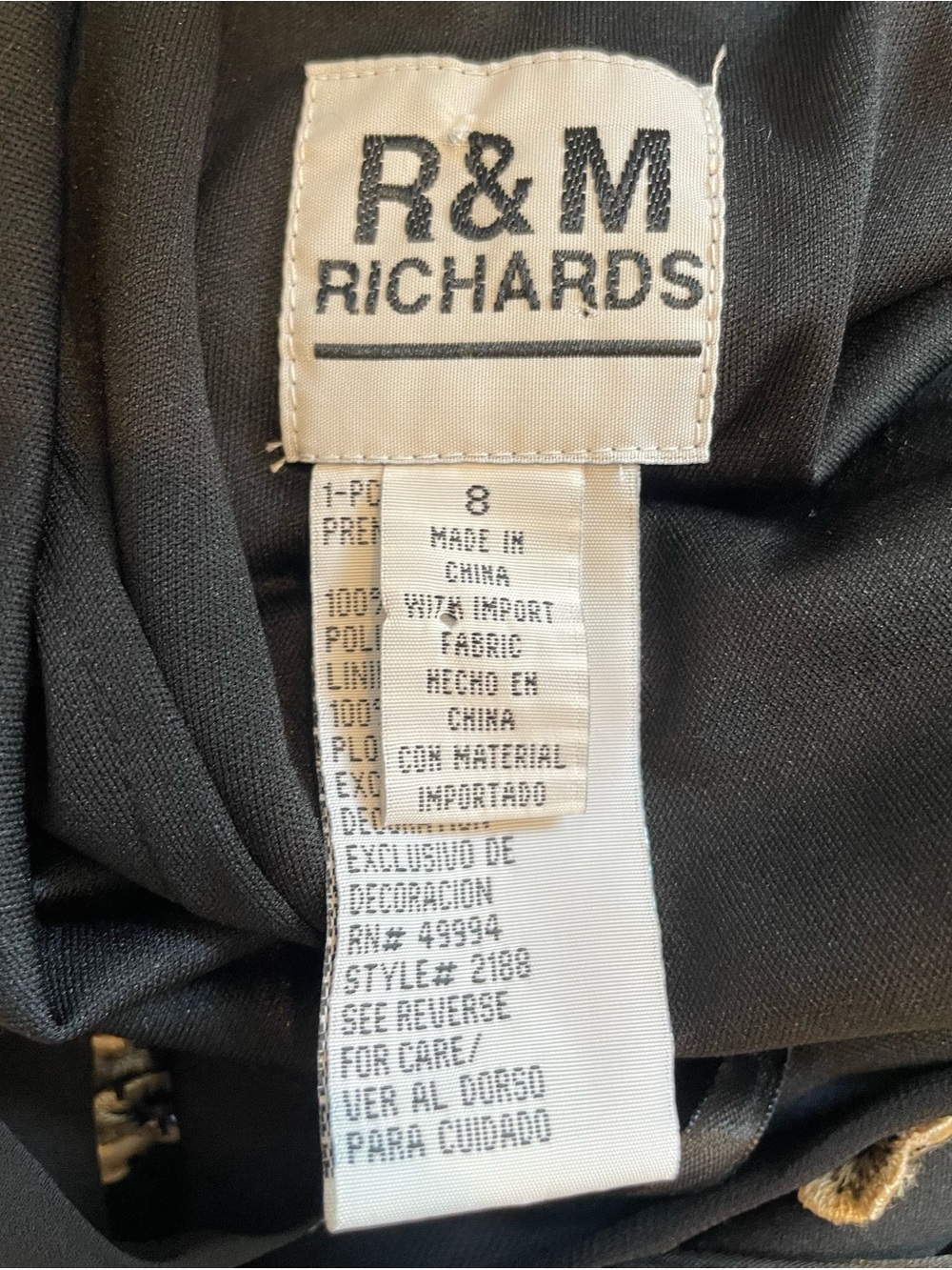 R&M Richards Vintage Floral Embroidery Black Dress- sz 8
Cocktail, party, dinner - Picture 5 of 6
